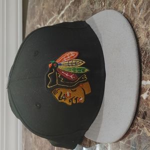Black and Gray Chicago Blackhawks hat